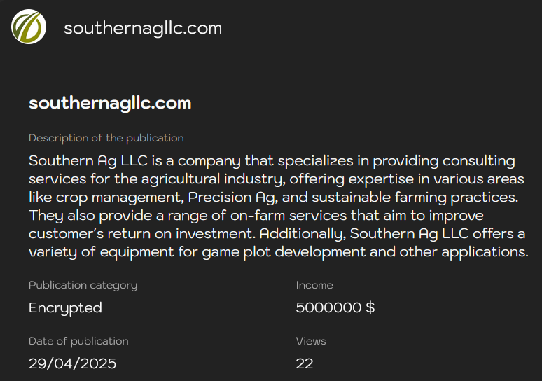 Southern Ag Services成为Lynx勒索软件的受害者-xLab 威胁情报