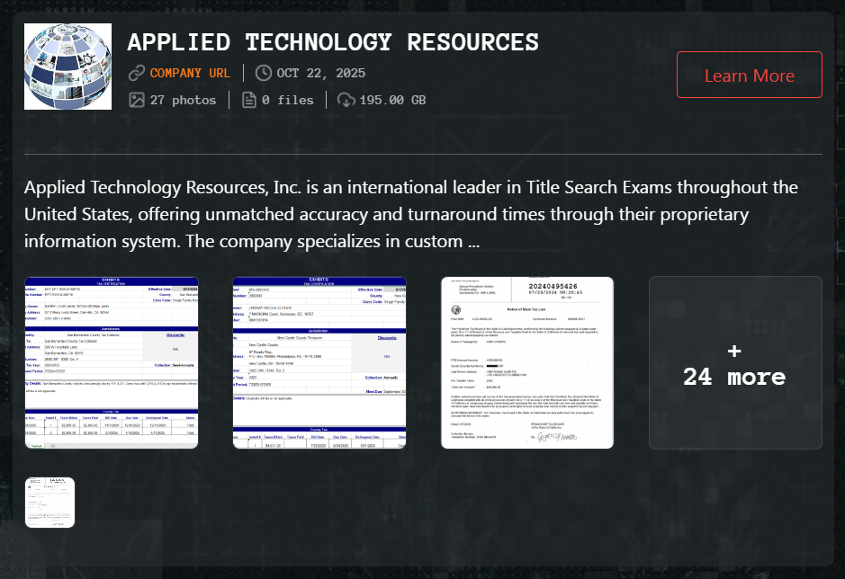 应用技术资源，Inc.成为Qilin勒索软件的受害者-xLab 威胁情报