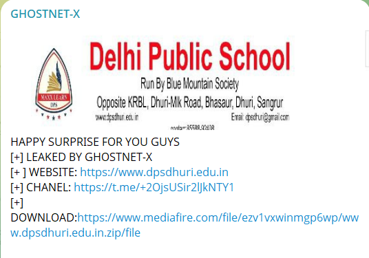 德里公立学校Dhuri涉嫌数据外泄-xLab 威胁情报