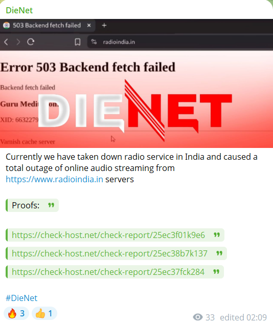 DieNet瞄准Radio印度公司网站-xLab 威胁情报