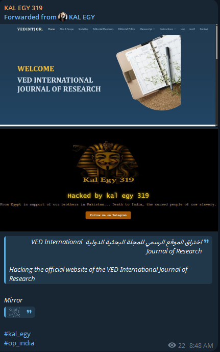 KAL EGY 319瞄准VED国际研究杂志网站-xLab 威胁情报