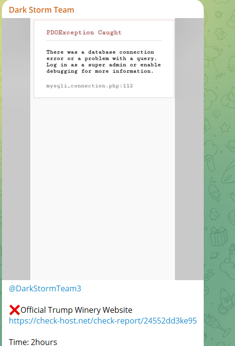Dark Storm Team瞄准Trump酒厂网站-xLab 威胁情报