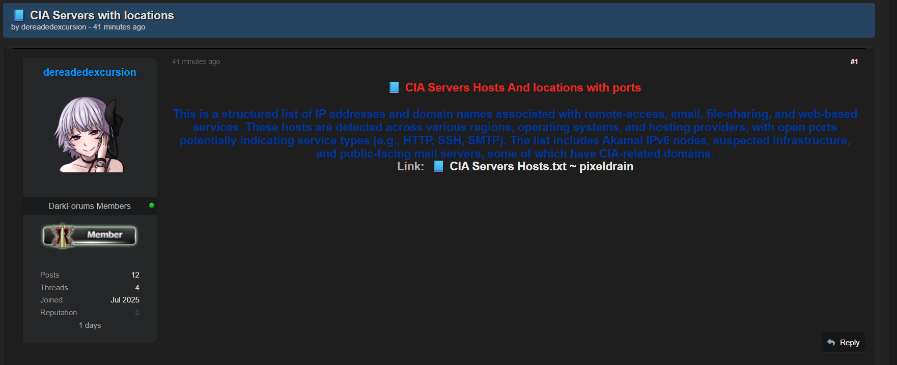 据称泄露中情局Servers主机和地点-xLab 威胁情报