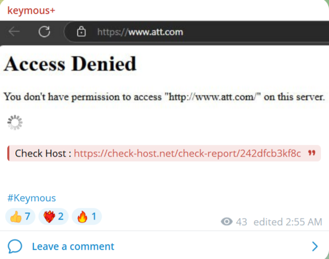 Keymous瞄准AT&T网站-xLab 威胁情报