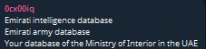0cx00iq claims to leak UAE database-xLab 威胁情报