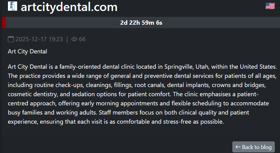 Art City Dental将victim交给SAFEPAY勒索软件-xLab 威胁情报