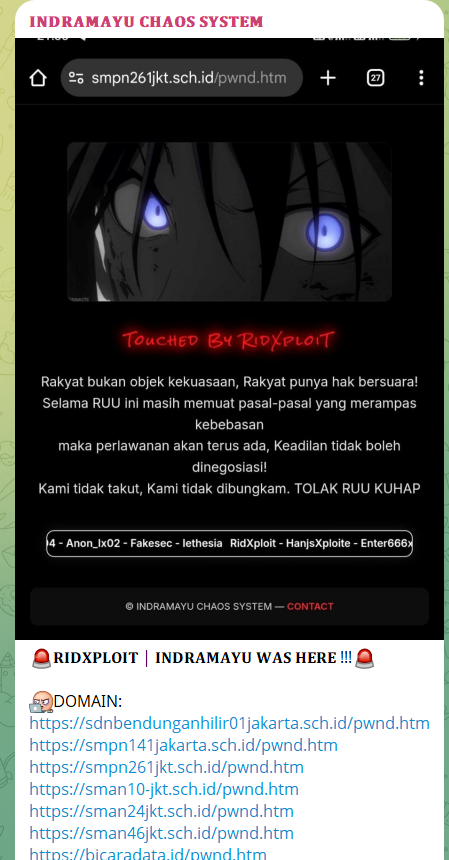 INDRAMAYU CHAOS·SYSTEM瞄准Klan Klin卫生网站-xLab 威胁情报