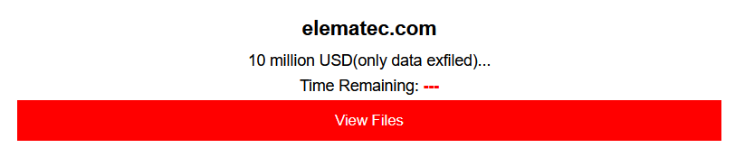 ELEMATEC USA CORPORATION成为DEVMAN勒索软件的受害者-xLab 威胁情报