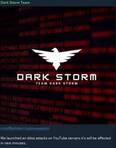 Dark Storm Team声称瞄准YouTube Servers-xLab 威胁情报