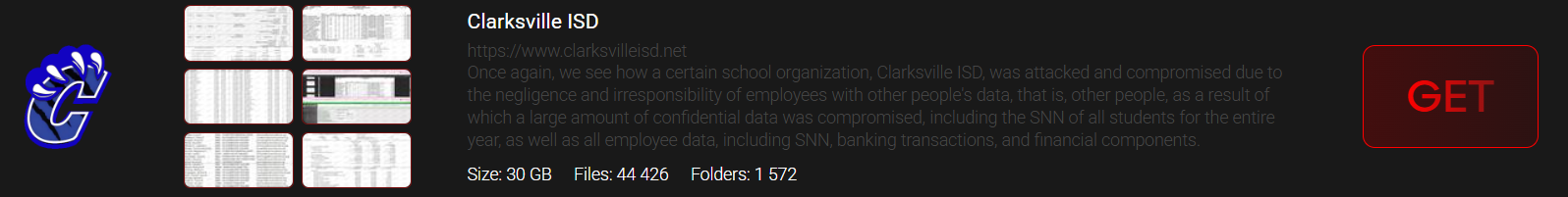 Clarksville ISD将victim降至INTERLOCK勒索软件-xLab 威胁情报