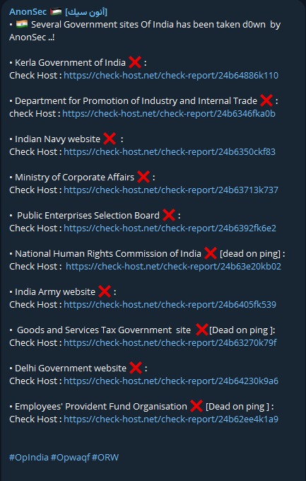 AnonSec针对印度国家人权委员会网站-xLab 威胁情报