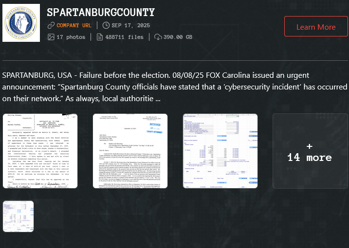 斯帕坦堡县成为Qilin勒索软件的受害者-xLab 威胁情报