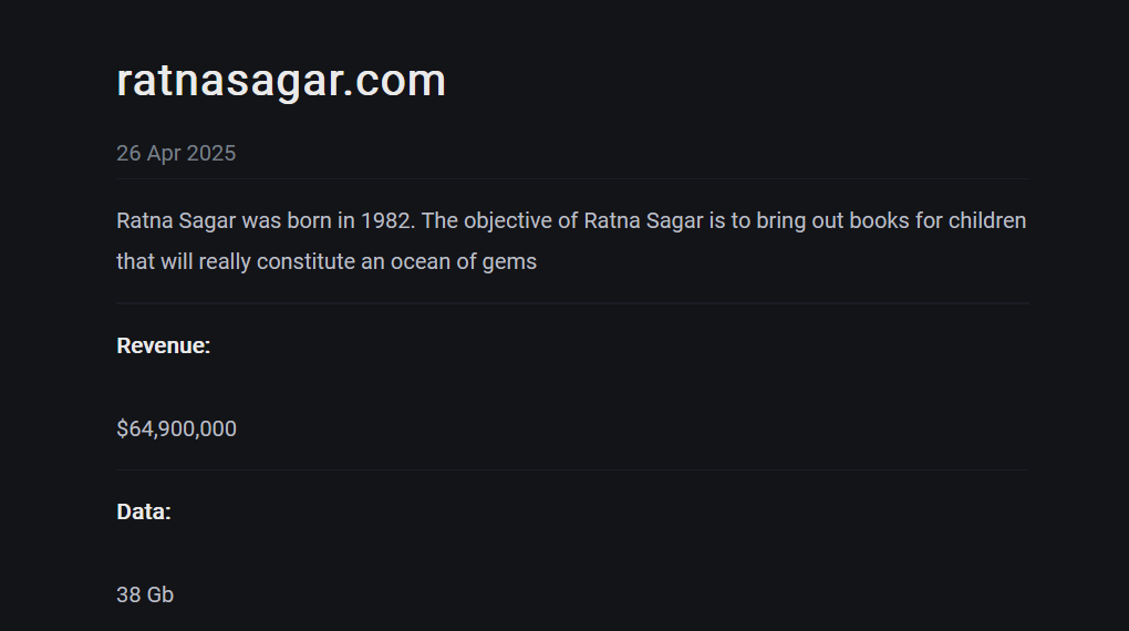 Ratna Sagar成为J group勒索软件的受害者-xLab 威胁情报