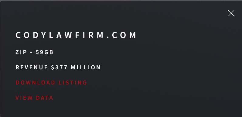 Cody律师事务所成为SAFEPAY勒索软件的受害者-xLab 威胁情报