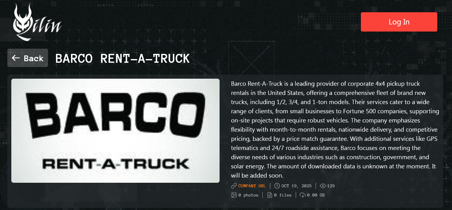 巴可租一辆卡车成为Qilin勒索软件的受害者-xLab 威胁情报