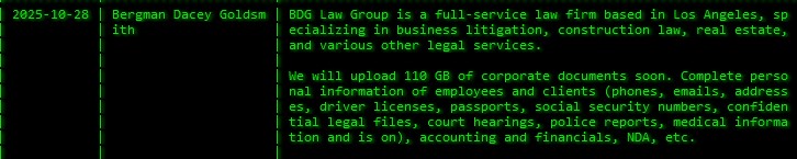 BDG Law Group成为Akira勒索软件的受害者-xLab 威胁情报