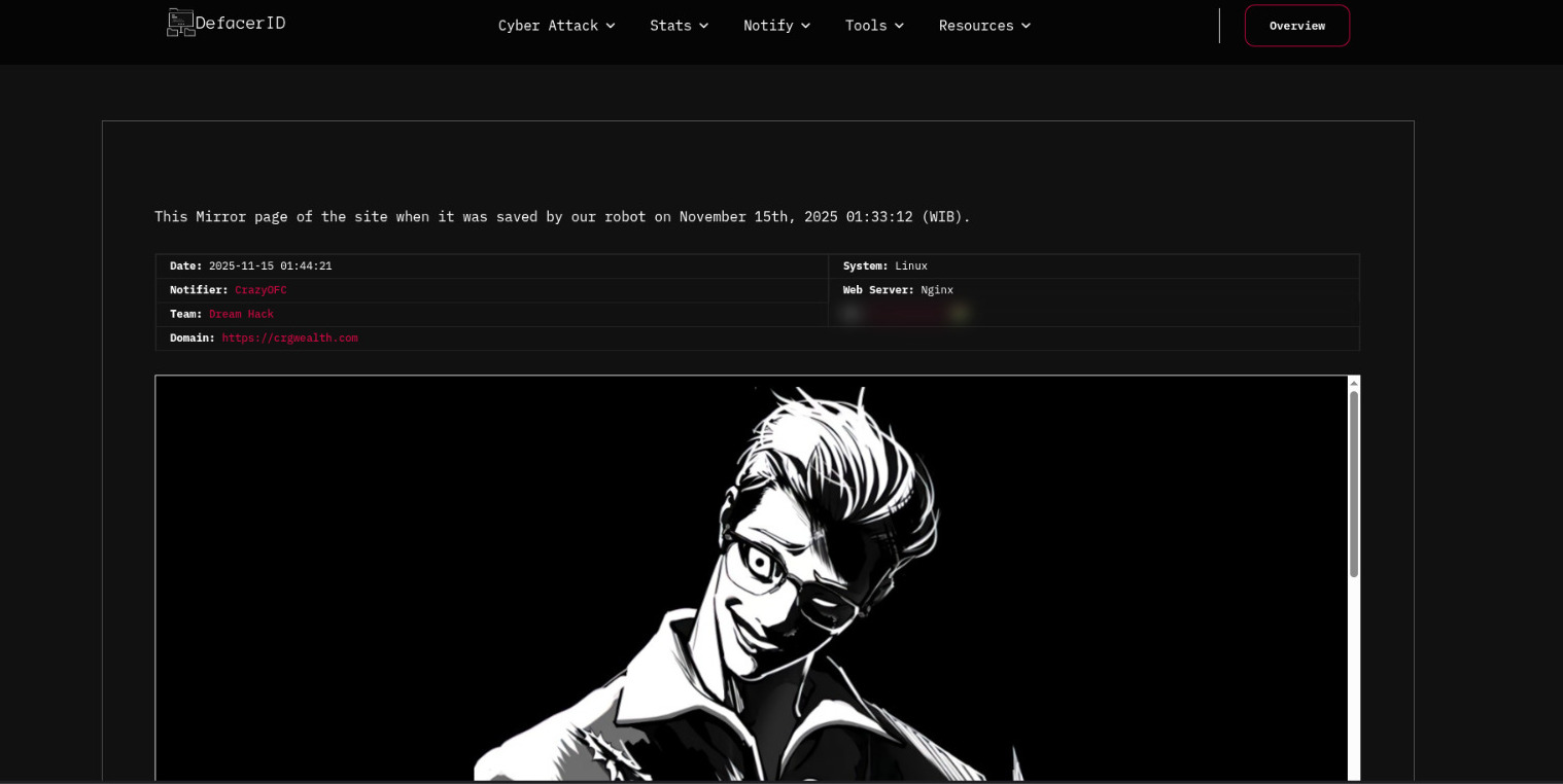 Dream hack团队瞄准CRG Wealth网站-xLab 威胁情报
