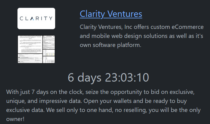 Clarity Ventures成为RHYSIDA勒索软件的受害者-xLab 威胁情报