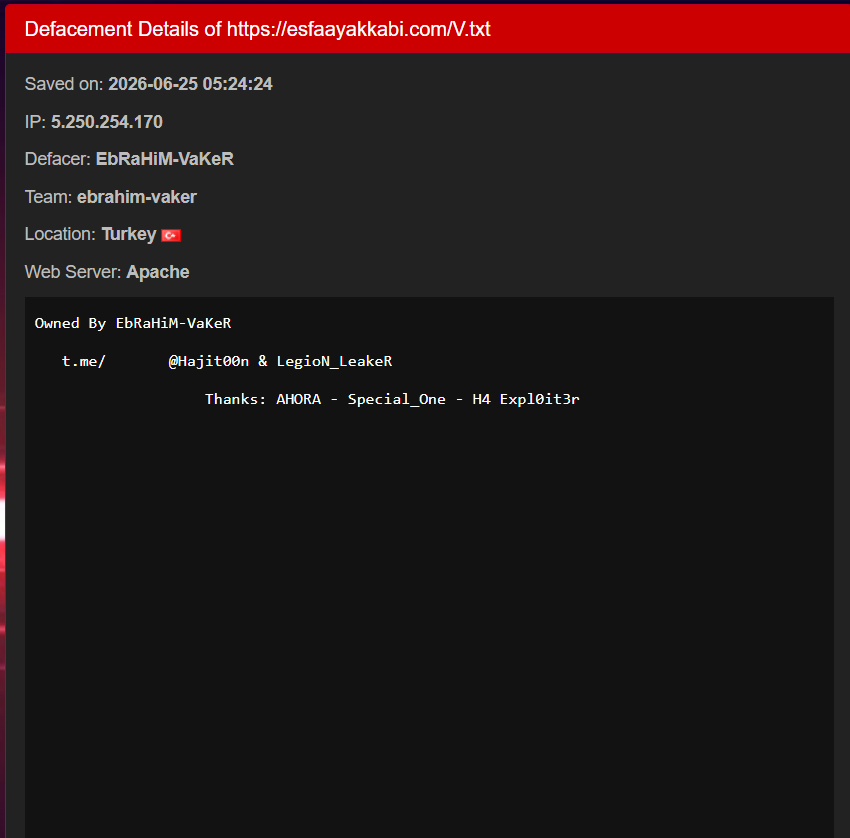 EbRaHiM-VaKeR targets the website of ESFA SHOES-xLab 威胁情报