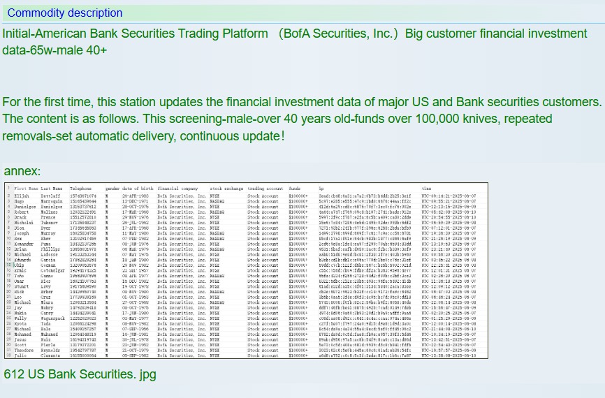 涉嫌出售美银证券数据库-xLab 威胁情报