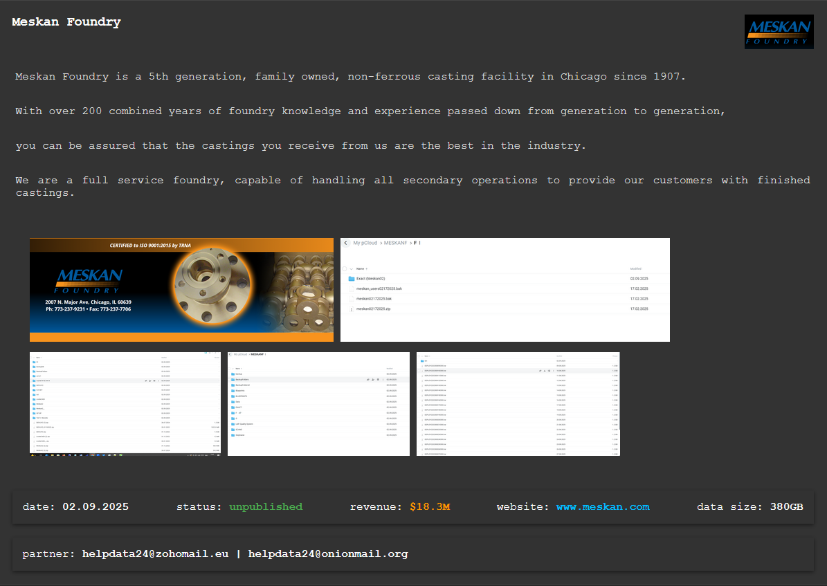 梅斯坎铸造厂成为BEAST勒索软件的受害者-xLab 威胁情报