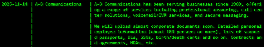 A-B Communications成为akira勒索软件的受害者-xLab 威胁情报