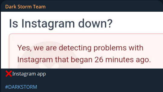Dark Storm Team瞄准Instagram网站-xLab 威胁情报
