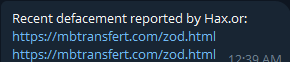 Hax.or targets the website of MB Transfert-xLab 威胁情报