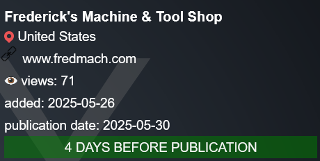 Frederick’s Machine&Tool成为PLAY勒索软件的受害者-xLab 威胁情报