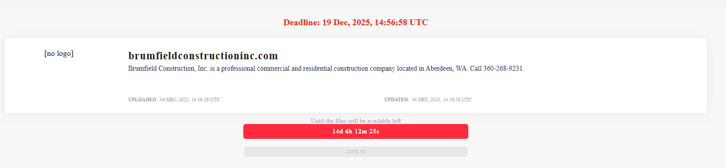 布鲁姆菲尔德建筑公司成为LOCKBIT 5.0勒索软件的受害者-xLab 威胁情报