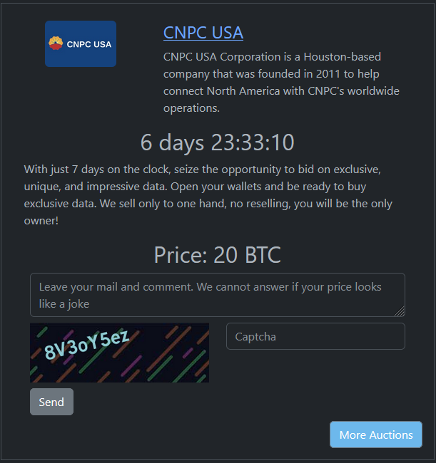 中石油美国公司成为Rhysida勒索软件的受害者-xLab 威胁情报