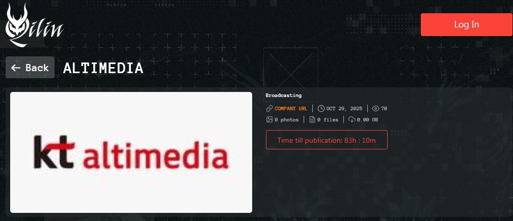 KT ALTIMEDIA成为Qilin勒索软件的受害者-xLab 威胁情报