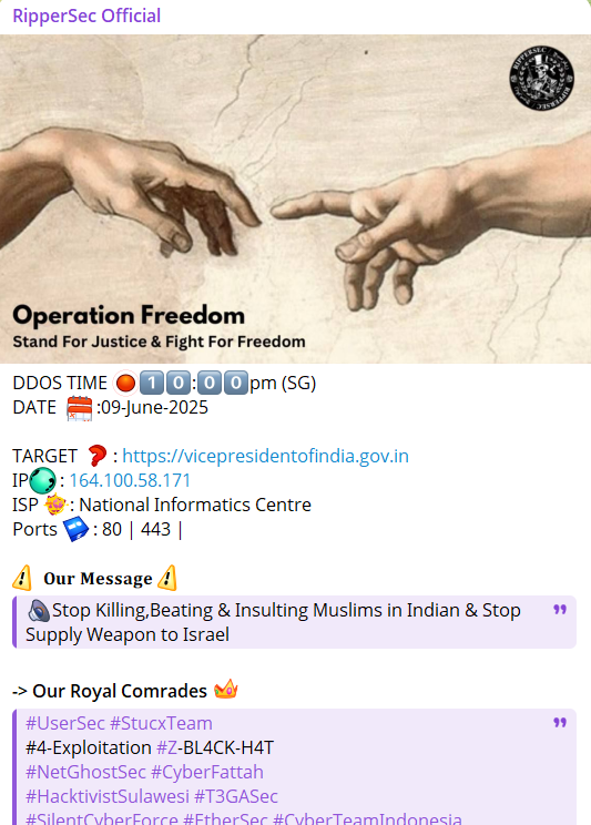 RipperSec针对印副总统网站-xLab 威胁情报