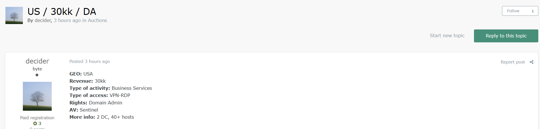 涉嫌向美国一家身份不明的商业服务公司出售VPN访问权限-xLab 威胁情报