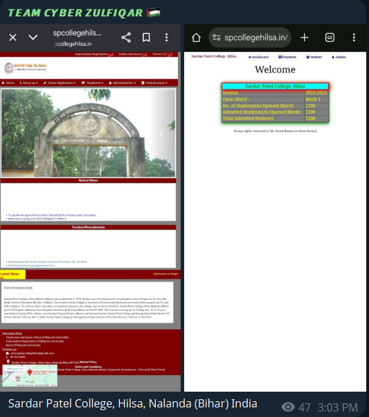 Nalanda（比哈尔邦）Hilsa Sardar Patel学院被控数据泄露-xLab 威胁情报