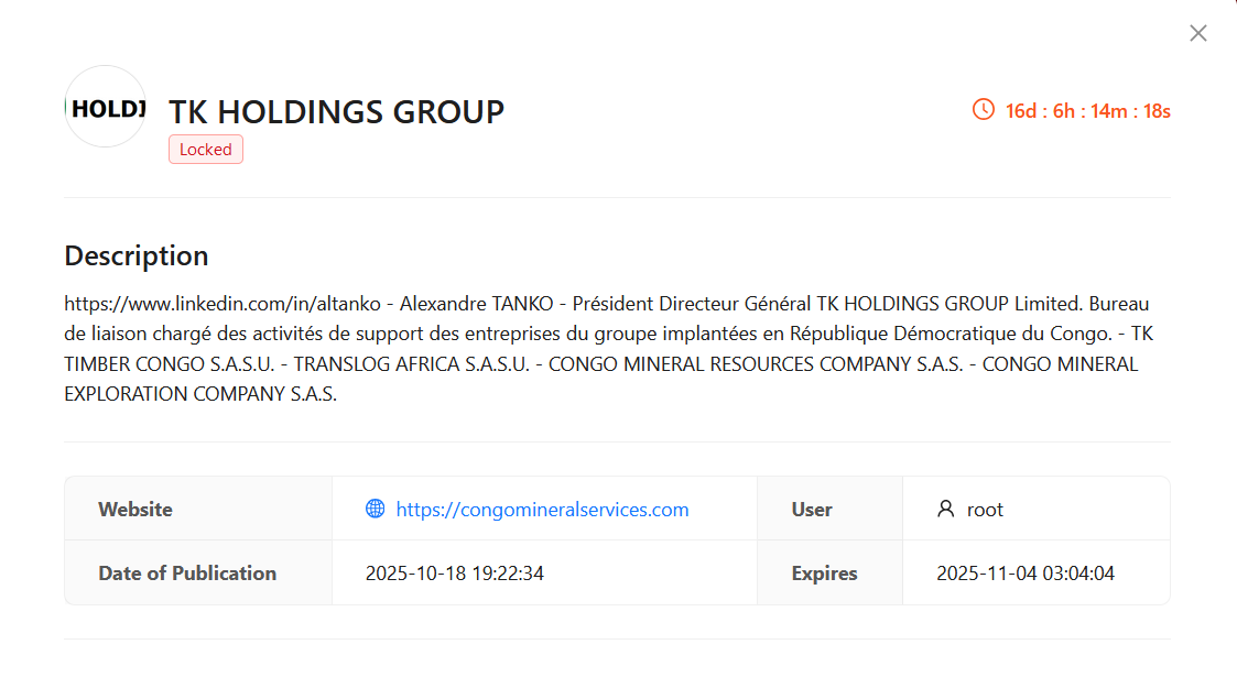 TK HOLDINGS GROUP成为RADAR集团勒索软件的受害者-xLab 威胁情报