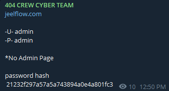 Jeelflow Admin凭证涉嫌泄露-xLab 威胁情报