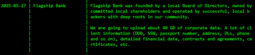 旗舰银行成为Akira勒索软件的受害者-xLab 威胁情报