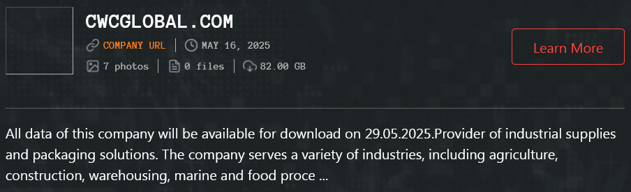 大陆西部公司成为Qilin勒索软件的受害者-xLab 威胁情报