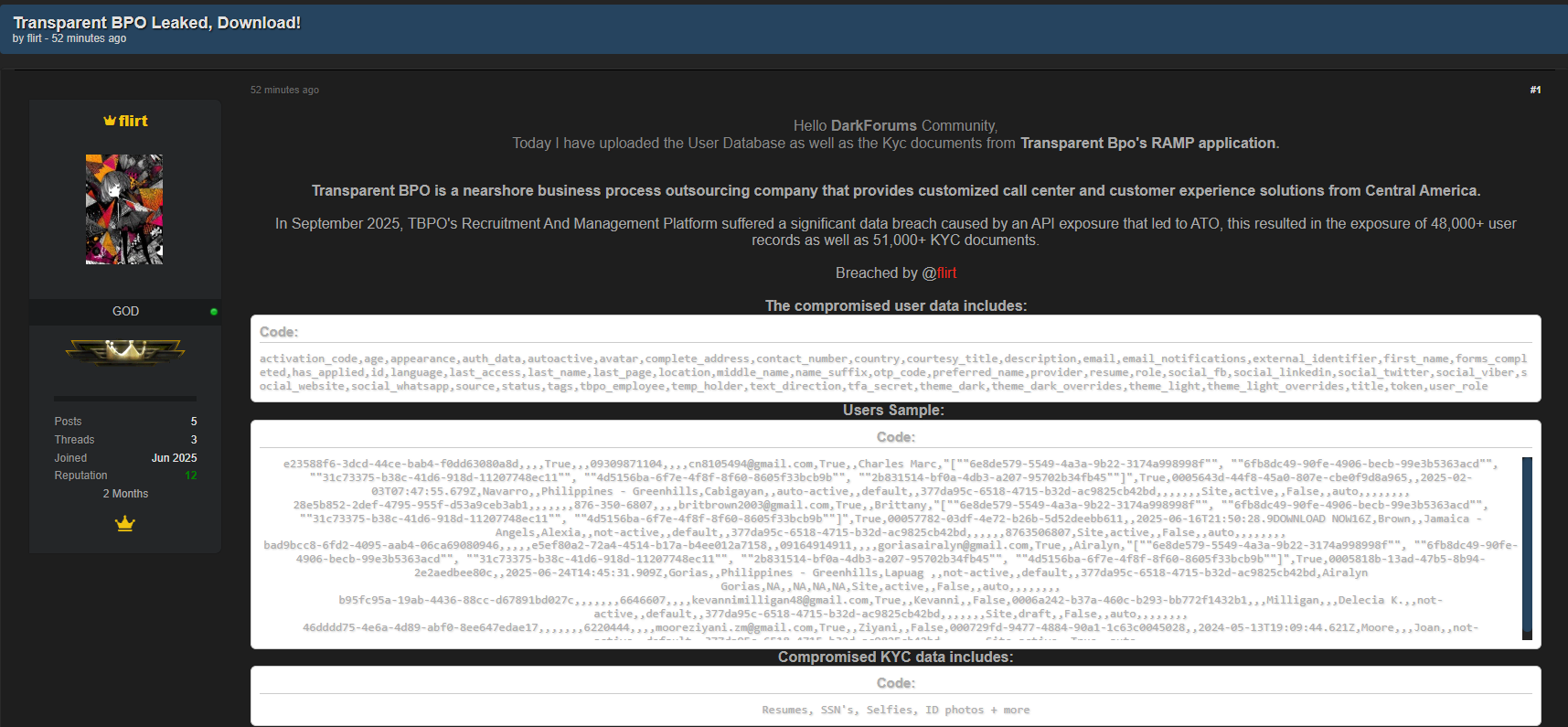透明业务流程外包的所谓数据外泄-xLab 威胁情报