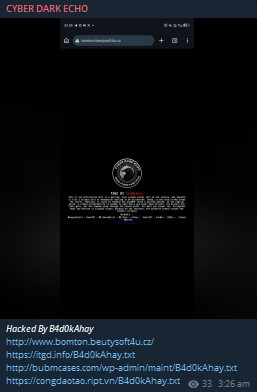 CYBER DARK ECHO targets the website of Institute of Posts and Telecommunications Science and Technology-xLab 威胁情报