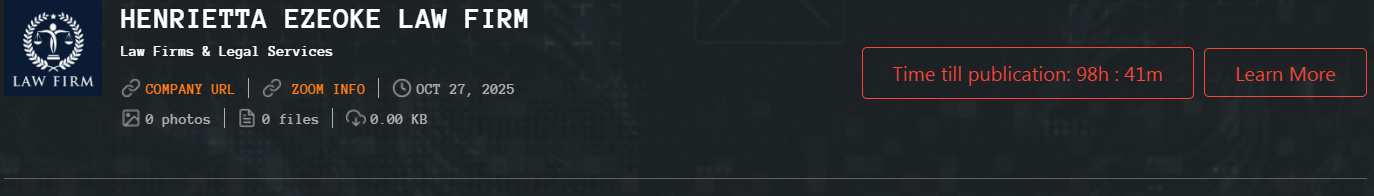 Henrietta Ezeoke律师事务所成为Qilin勒索软件的受害者-xLab 威胁情报