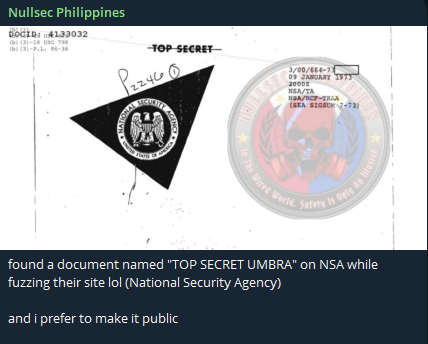 涉嫌数据泄露国家安全局-xLab 威胁情报