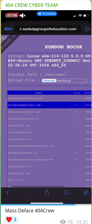 404船员CYBER团队瞄准Sankalp教育集团网站-xLab 威胁情报