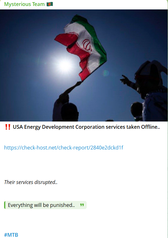 Mysterious Team Bangladesh瞄准美国能源开发公司网站-xLab 威胁情报