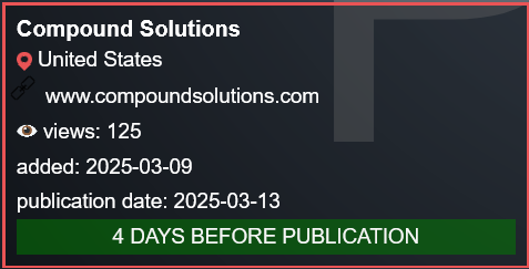 Compound Solutions，Inc victim落入PLAY勒索软件手中-xLab 威胁情报