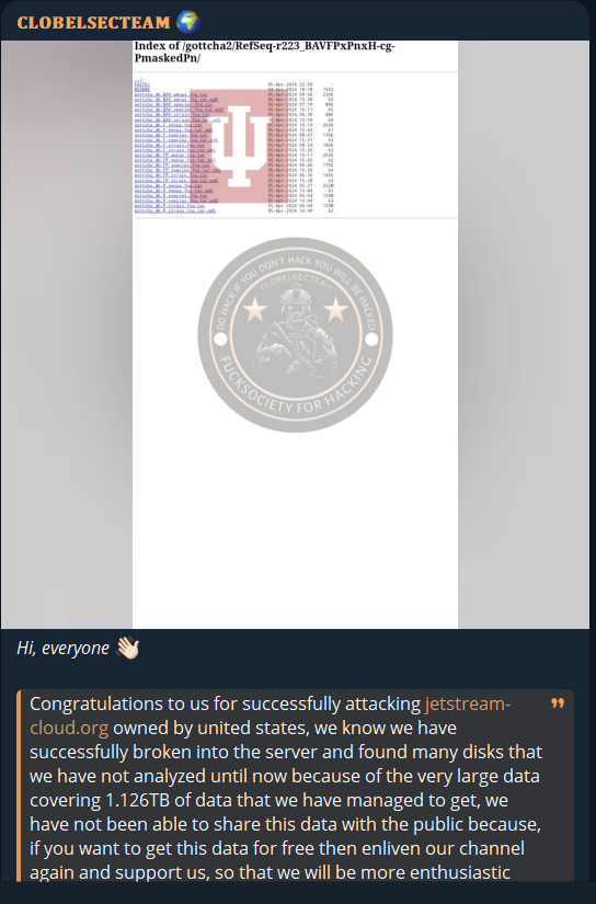 Jetstream Cloud涉嫌数据外泄-xLab 威胁情报