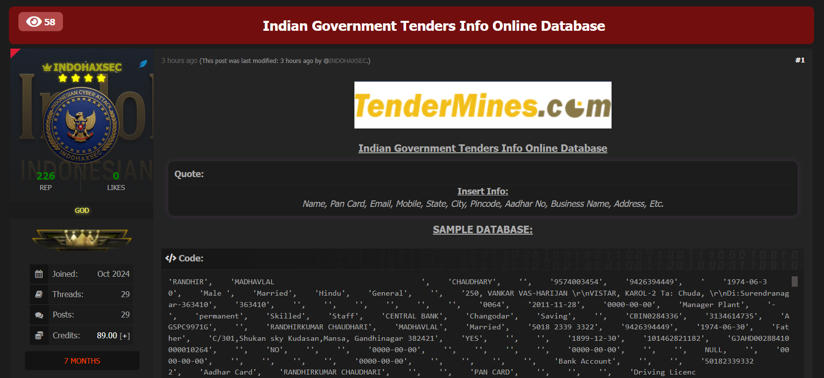 涉嫌数据外泄招标矿-xLab 威胁情报