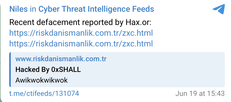 Hax.or targets the website of Risk Danışmanlık-xLab 威胁情报
