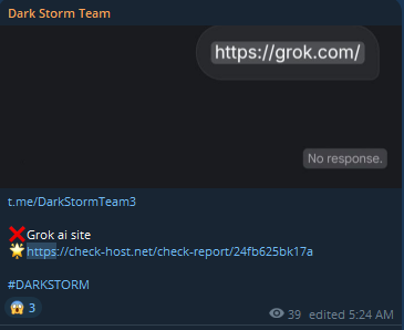 Dark Storm Team瞄准Grok网站-xLab 威胁情报